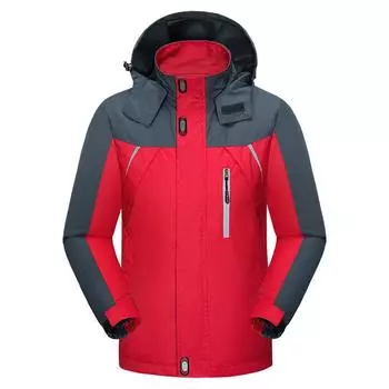 Утепленные осенние куртки мужские пальто повседневные мужские ветровки с капюшоном ветрозащитные водонепроницаемые мужские плюшевые куртки 5XL L чёрный