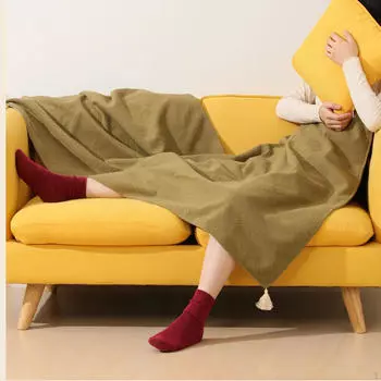 Утепленные шаль-накидки регулируемые вязаные для женщин зимние диваны для дома зелёный