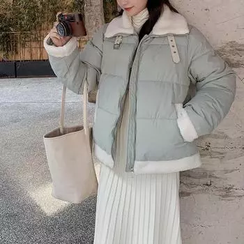 Утепленные теплые парки для женщин, осенне-зимние новые модные пальто с длинным рукавом и воротником-стойкой, повседневное пальто, куртка 2XL белый