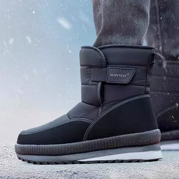 Утепленные теплые зимние ботинки для пары, флисовые мужские хлопковые ботинки, нескользящие короткие повседневные хлопковые ботинки 39