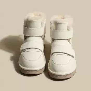 Утепленные зимние ботинки Northern Snow Boots для женщин с добавлением флиса. Новые водонепроницаемые, нескользящие и теплые хлопковые ботинки для женщин. 35 белый