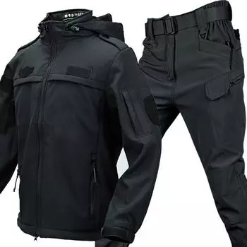 Утепленный флисовый костюм Softshell Sharkskin XXXXL чёрный