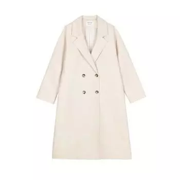 [Утепленный хлопок с внутренней подкладкой] Шерстяное пальто женское новое шерстяное пальто на осень и зиму 2024 года, маленький фасон Хепберн S чёрный