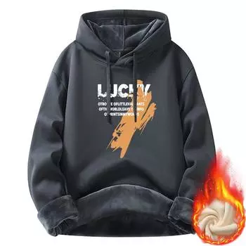 Утепленный свитер с капюшоном мужской осенне-зимний новый хлопковый пара моделей утолщенная свободная мужская куртка M: recommended 80-55kg