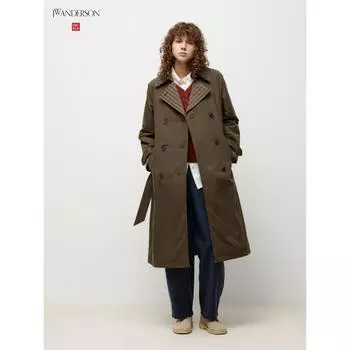 Утепленный тренч Uniqlo 37 BROWN/WOMEN S