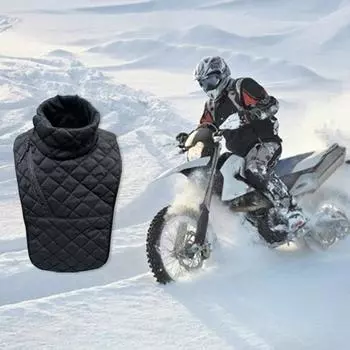 Утеплитель для груди и шеи Зимний мотоциклетный шейный щиток Ветрозащитный тепловой нагрудник 1pc темно-серого