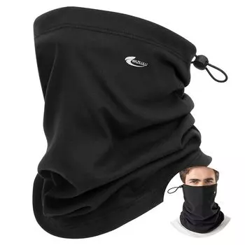 Утеплитель для шеи для мужчин и защита от холода, мягкий, не для шеи и лица, регулируемый шнур для гор унисекс [Lavento] для женщин, зима, [ультра материал, душный]