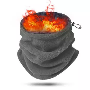 Утеплитель для шеи для мужчин и женщин, ветрозащитный и холодный, для экстремально пушистый, начесанный, регулируемый шнур, утеплитель для шеи унисекс [Freeluck] [Новинка 2024]