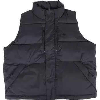 Утеплитель унисекс с наполнителем, свободный подол, черный [Kelty] Жилет, жилет, силуэт, легкий, со шнурком,