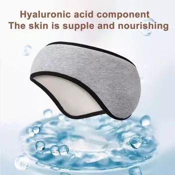 Утеплители для ушей, звукоизоляционная повязка на голову для сна, для мужчин и женщин, зимние флисовые наушники для холода чёрный