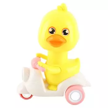 Утиная машинка-пресс-игрушка пластиковая вращающаяся голова милый мотоцикл игрушка для девочек мальчиков домашний декор день рождения розовый