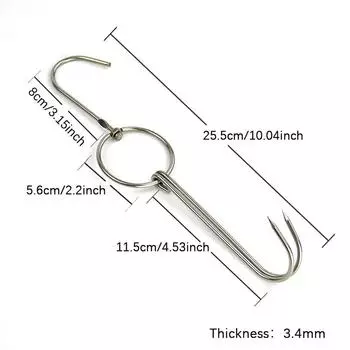 Утиный мясник, мясопереработка, сушка, копчение, вешалка для бекона из нержавеющей стали 24.5cm