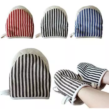 Утиный нос хлопковые перчатки для духовки утолщенные кухонные перчатки для рук с половиной пальцев миски для посуды чёрный