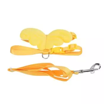 Утиный тяговый трос, регулируемый нагрудный ремень, внешний поводок для прогулок для домашних животных, уток, кур XS жёлтый
