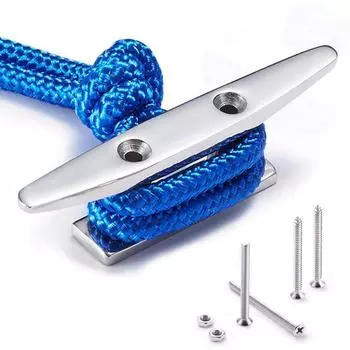 Утка для швартовки лодки с открытым основанием, 4/5/6/8 дюймов, утка для швартовки лодки, все принадлежности для швартовки лодки из нержавеющей стали 316, включая монтажные принадлежности и винты 4 inch-1PCS