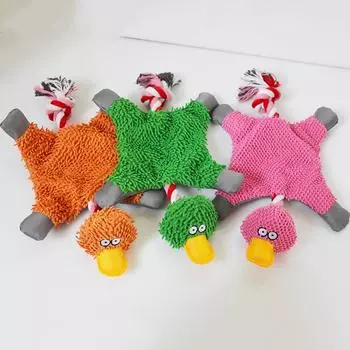 Утка Pet Supply 1 шт. игрушки для собак с веревкой аксессуары для собак жевательная игрушка прекрасная 3 цвета 32*19 см милая уникальная зелёный