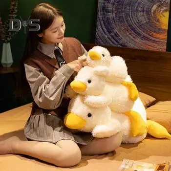 Утка плюшевая кукла мягкая игрушка белая утка плюшевые подушки кавайные обнимашки утка плюшевые игрушки подарок для детей рождество день рождения S