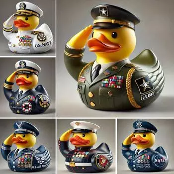 Утка-посвящение ветеранам, утка-памятник ветеранам, миниатюрные военные резиновые утки, украшения на День ветеранов, подарки для ветеранов, декор для вечеринок в машине A