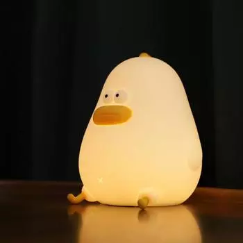 Утка Силиконовый Ночной Светильник Светодиодный USB Перезаряжаемый Ночной Светильник Сенсорный Ночной Светильник Для Спальни Детский Подарок Для Детей Ночной Светильник белый