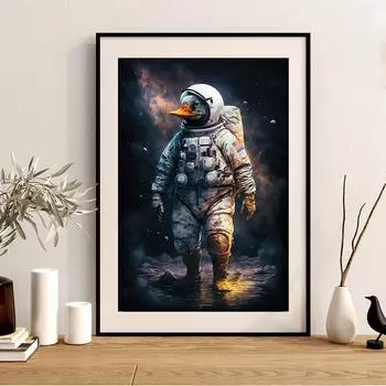 Утки в скафандре индивидуальное украшение дома картина маслом портрет животного гостиная стены искусства бар 21cm30cm NoFrame