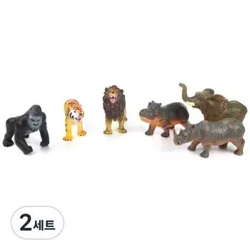 Мягкие минифигурки животных Uto, набор из 6 штук, 2 набора, популярные игрушки в Корее