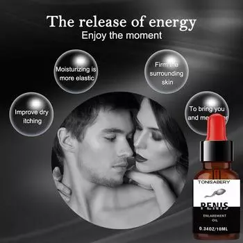 Утолщение пениса, рост, мужчина, самое большое увеличение, жидкость для увеличения эрекции члена, улучшение здоровья, увеличение, массаж, масло для увеличения 10 мл 1Pcs Penis Oil