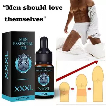 Утолщение пениса, рост, мужчина, самое большое увеличение, жидкость для увеличения эрекции члена, улучшение здоровья, увеличение, массаж, масло для увеличения 10 мл 1Pcs Penis Oil