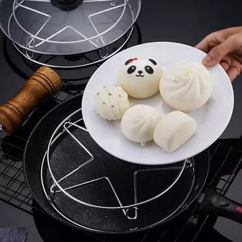 Утолщенная 304 нержавеющая сталь пароварка теплоизоляция решетка для приготовления на пару подставка для кастрюль пельменей домашняя новинка кухонные принадлежности серебряный