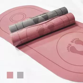 Утолщенная бесшумная скакалка 8 мм для фитнеса и спорта, звукоизоляционные и амортизирующие подушечки для скакалки в помещении, коврик для йоги 130X60X0.6cm розовый