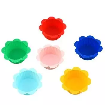 Утолщенная чашка для торта Неправильный инструмент для выпечки Силиконовая форма Чашка для яичного тарта Пудинговая чашка Чашка для маффинов Высокотемпературная чашка для торта