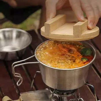 Утолщенная деревянная крышка для чаши Sierra, удобная крышка для хранения на открытом воздухе, крышка для чаши Sierra, одежда для кемпинга, пикника и ужина