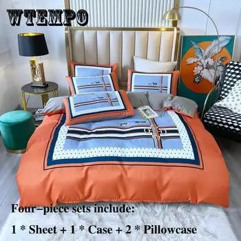 Утолщенная длинная бархатная шерстяная саржа, четырехсекционная печать Palace Wind, хлопковая кровать с подкладкой, одинарная хлопковая домашняя кровать Tribute, кровать 1,8 м, 2 метра King