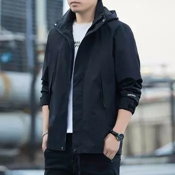 Утолщенная дополнительная куртка мужская осенняя свободная большого размера спортивная ветрозащитная водонепроницаемая куртка мужская верхняя часть S