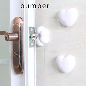 Утолщенная дверная ручка Защитная накладка Защита от ударов за дверью Дверной замок Защитная накладка Самоклеящаяся цветочная накладка в форме сердца за защитой двери