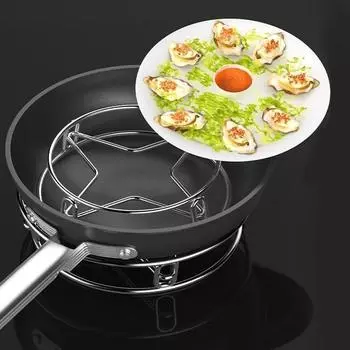 Утолщенная двухслойная полка для кастрюль из нержавеющей стали, держатель для сковородок, противоожоговый коврик для полки, изоляционный коврик для кухни, бытовое хранение