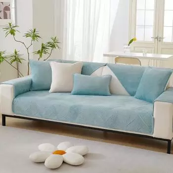 Утолщенная флисовая диванная подушка, зимняя противоскользящая три сиденья и одна кожаная подушка императорской наложницы, универсальный чехол, тканевый чехол 70*70cm