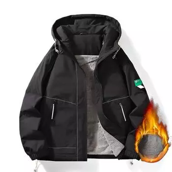 Утолщенная флисовая мужская молодежная куртка, стильный и красивый флисовый топ на осень и зиму M