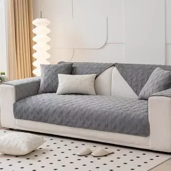 Утолщенная голландская бархатная подушка для дивана, зимняя жаккардовая теплая крышка для дивана для гостиной, нескользящий чехол на спинку дивана, мягкий подлокотник, полотенце 70x70cm 1pcs