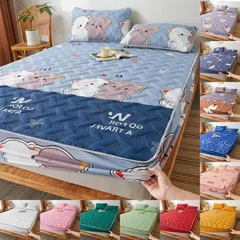 Утолщенная хлопковая простыня, осенне-зимний комплект постельного белья, постельное белье, домашний текстиль, защитный чехол для матраса с принтом, без наволочки 90x200cm Only A Sheet