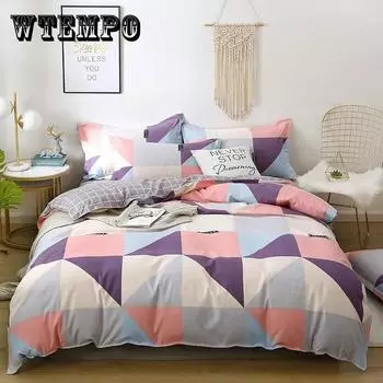 Утолщенная хлопковая шлифовальная простыня из четырех предметов, пододеяльник, можно стирать в машине, комплект принадлежностей для студенческого общежития 1.5m