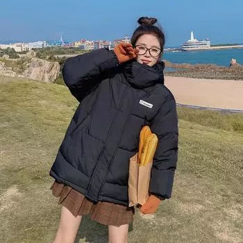 Утолщенная хлопковая стеганая одежда Женская маленькая зимняя новая свободная студенческая одежда Короткие хлопковые стеганые куртки Tide S жёлтый