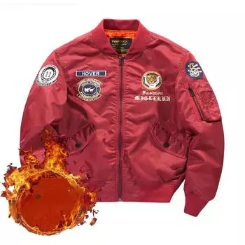 Утолщенная хлопковая вышитая летная куртка Tough Guy American Clothing Tooling Jacket M