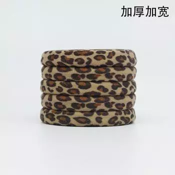 Утолщенная и расширенная женская повязка для волос, резинка для волос с леопардовым принтом, кольцо для полотенца, веревка для конского хвоста, не повреждает волосы, повязка на голову