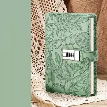 Утолщенная книга для паролей с замком, защищающая секреты, студенческий блокнот, книга-дневник, дневник для записей зелёный