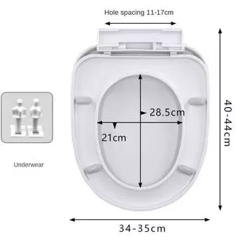 Утолщенная крышка унитаза антибактериальная крышка сиденья унитаза прочные детали унитаза ванная комната 1