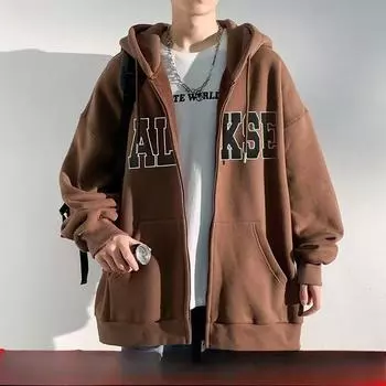 Утолщенная куртка больших размеров для мужчин, новый осенний тренд, свободная бейсбольная майка M