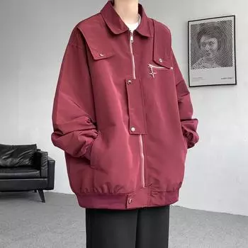 Утолщенная куртка большого размера с лацканами American High Street, куртка-пилот M чёрный