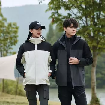 Утолщенная куртка из серебристого лисьего бархата с принтом, водонепроницаемая и ветрозащитная, съемный комбинезон для кемпинга и альпинизма M