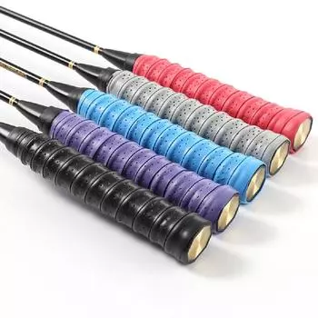 Утолщенная лента для теннисной ракетки, противоскользящая, перфорированная, суперабсорбирующая, теннисная лента, накладка на ручку для бадминтона, для ракетки белый