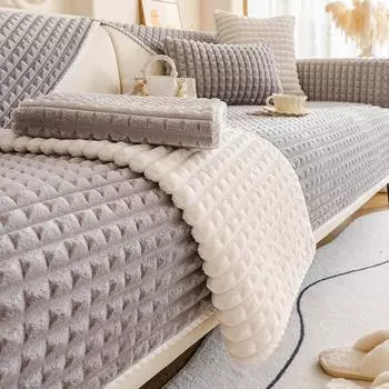 Утолщенная лицевая ткань, диванная подушка, новые зимние утолщенные подушки, Нескользящий чехол для дивана, плюшевый чехол, тканевое полотенце 70*70cm